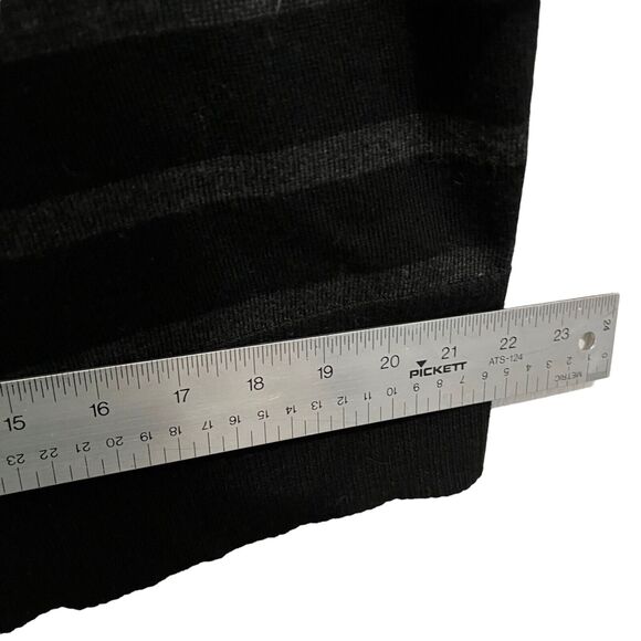 Eileen Fisher Tunic Sweater Womens 100% Merino Wool Gray Black Stripe Long SZ L - Picture 9 of 15